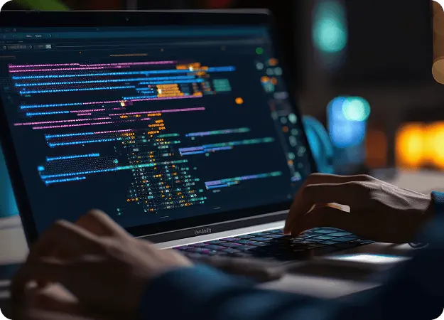 Computer Laptop Monitor with code